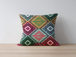 Aberto Design Funda de Cojín Multicolor 43 x 43 cm